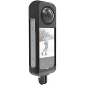 Resim Insta360 X3 Puluz Metal Koruyucu Kafe Teçhizat Konut Çerçevesi Yapışan Lens Filmi Siyah 