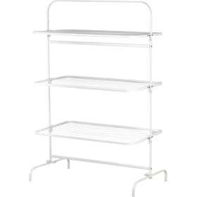 Resim Çamaşır Kurutma Askılığı Ölçü 99X58X152 cm Meridyendukkan Beyaz,katlanır,iç-Dış Mekana Uygun 