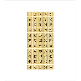 Resim Metal Kapı Masa Dolap Numarası Sade Model 10x10cm Altın Renk 55 Adet 1 55 