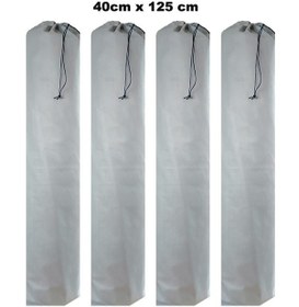 Resim Yolluk İçin Tela Kumaş Halı Hurcu 4 Adet 45x120 Ebat Açık Gri 