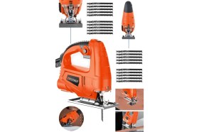 Resim Steiner Alman 4000 W Sjs Metal Şanzıman 6 Kademe Devirli Bakır Sargılı Dekupaj Testere Makinesi 20 Uç 