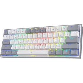 Resim Hepiyisinden Redragon K617-RGB 16,8 Milyon Rgb Aydınlatma, Red Switch Fizz%60 Q Türkçe Kablolu Mekanik Oyuncu Klavyesi Beyaz Gri 