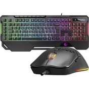 Resim Rampage KM-R96 ELEMENTAL Q RGB Multmedia Klavye+7200dpi Mouse Gaming Set Siyah 