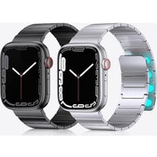 Resim iOS Uyumlu Watch 42mm 44mm 45mm 49mm Kordon Mıknatıslı Baklalı Metal Kordon 1/2/3/4/5/6/se/7/8/ultra 
