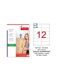 Resim Tanex Tw-2546 Sevkiyat ve Lojistik Etiket 100x46 mm 