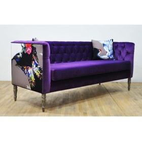Resim Name Design Studio Loveseat 3'lü Kanepe - Mor Hayal 