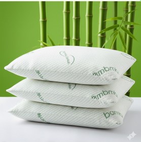 Resim Heyner 3 Adet 1200 Gram Bamboo Yastık 50x70 Visco Bambu Yastık 3'lü Paket Ortopedik Yastık Fermuarlı Yeşil 
