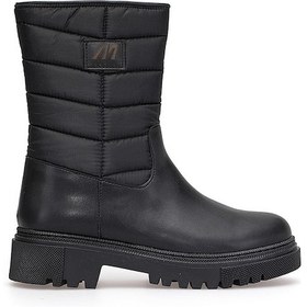 Resim M.p 252-6220zn Kadın Düz Bot Siyah Siyah 