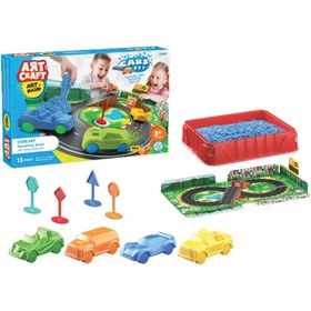 Resim Dede Arf Craft Arabalar Set Kinetik Kum Oyun Seti 750 Gr 