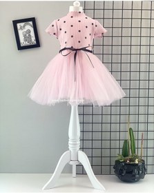Resim Cimcime Bebe Puanlı Tül Etekli Kız Bebek Elbise 