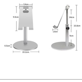 Resim Mühlen T40-3 Ayarlanabilir Ergonomik Telefon Tablet Standı Silver 