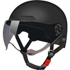 Resim Danrimaoyi Siyah Kahverengi Kısa Lens Kask 