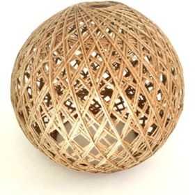 Resim marketcik Hasır Lambader Avize Abajur Şapkası 21 cm 