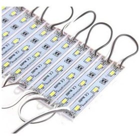 Resim Beyaz Renk Takoz Power LED 12V 5050 SMD 3 Çip Epoxy Kaplı 5 ADET 