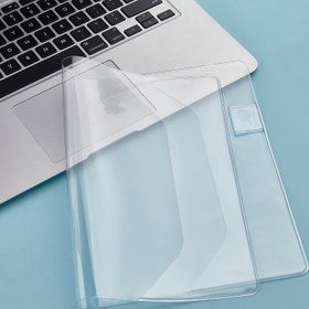 Resim A5/A6 Defterler için Şeffaf Jöle Kitap Kapağı - Dayanıklı PVC Koruyucu Kılıf, Elastik Kapatma, Çizilmeye Karşı Dayanıklı Şeffaf Kılıf, Ofis, Okul, Seyahat İçin - 21.59x15.24 cm Defterler İçin Uygun, Defter Koruma, Okul Malzemeleri, Şık Tasarım, Pürüzsüz Dokulu 