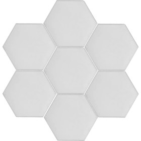 Resim Armada Çini 15x17 Cm Düz Beyaz AltıgenSeramik 