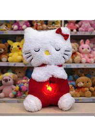 Resim Hellokitty Peluş Oyuncak Uyku Arkadaşı Hello Kitty Nefes Alan Müzikli Çok Renkli 