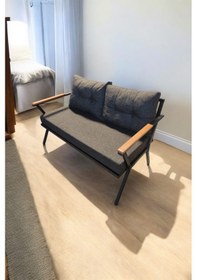 Resim Pilocca Tekli Bahçe,balkon Mobilyası 2'li 60x120cm Antrasit 