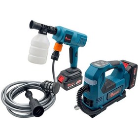 Resim Fixonic Be-Welt BHD02 Şarjlı Yıkama Makinesi + Şarjlı Mini Kompresör Çantalı Set 