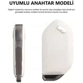 Resim Kia Ev5 Ev6 Ev9 K3 K5 Sorento Picanto Mq4 Ka4 Silikon Desenli Anahtar Kılıfı 5 Tuşlu 