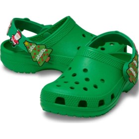 Resim Crocs Classic Clog T Holiday Icons Işıklı Yeşil Çocuk Terlik-10867 Yeşil 