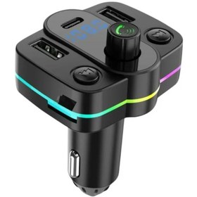 Resim Genel Markalar M44 Fm Handsfree Bluetooth Modülatör MP3 Player Type-C Çıkışlı Araç Şarj Aleti 