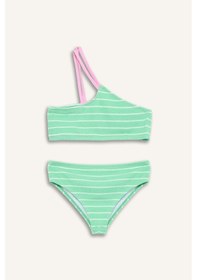 Resim Defacto Çizgili 2li Bikini Kız Çocuk G5754a826hsgn1204 Yeşil-gn1204 