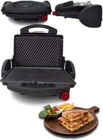 Resim Microstar Siyah Yapışmaz Teflon Plakalı Tost Makinesi 