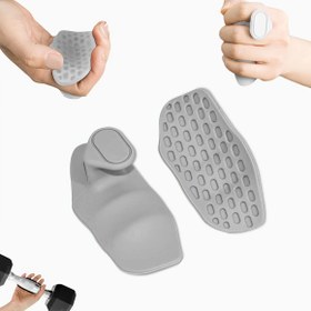 Resim 1 Çift Silikon Olmayan Parmak Fitness Kavramaları - Dokulu Avuç Koruma ile Kaymaz Eldivenler, Dumbbell ve Barbell Kullanımı için Tasarlanmış, Kompakt ve Taşınabilir, Seyahat ve Egzersiz için İdeal, Spor Salonu Aksesuarları 