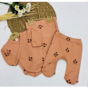Resim Minisse Baskılı Çıtçıtlı Badi, Alt Ve Müslin Battaniyeli Yenidoğan Bebek 3lü Set Lale 