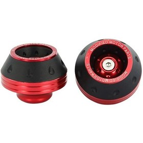 Resim Hightower 2 Adet Evrensel Kırmızı Motor Fork Çerçeve Koruyucu Düşme Kayma Önleyici 