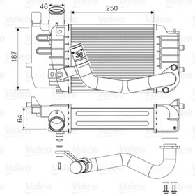 Resim VALEO 818655 Turbo Radyatörü Toyota Uyumlu Yarıs 