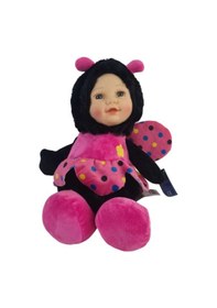 Resim Sevimli Bebek Yüzlü Arı Peluş Oyuncak Uyku Arkadaşı 35 Cm Pembe 