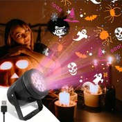 Resim Trick-or-Treat Projektörü - USB Dönen Desen Işığı, İç Mekan Dekorasyonu İçin Uygun, USB Güçlü, Yatak Odası Gece Lambası, Doğum Günü Sürpriz Hediyesi, Güzel Trick-or-Treat Desenleri, Canavarlar, Kabaklar, Örümcek Ağı, Kafatası 