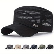 Resim Erkekler ve Kadınlar için Hafif Nefes Alabilir Fileli Beyzbol Şapkası - Ayarlanabilir Snapback Güneş Şapka ile Havalandırma, 6 Renk (Siyah, Gri, Zeytin Yeşili, Lacivert, Kahverengi, Bej) - İlkbahar/Yaz Dış Mekan Sporları & Günlük Giyim 