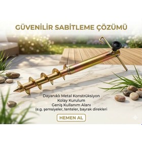 Resim Metal Unıversal Şemsiye Sabitleyici Gold 