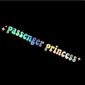 Resim 2 Adet Ayna Dekorasyon Çıkartması Yolcu Prenses Yıldız Ayna Çıkartma Dikiz Passenger Multicolou Şeffaf 