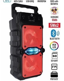 Resim resolut Bluetooth Hoparlör Parti Hoparlörü Işıklı Kablosuz Speaker Ledli Ses Bombası Radyo Usb Sd Girişli 