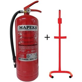 Resim Mapeks Tüpaş Marka 6kg Yangın Tüpü Ve C Tipi Sehpa 2li Set 