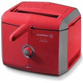 Resim Korkmaz A486-02 Vertex Kırmızı Fritöz 