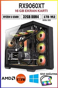 Resim DMC N344 Windows 11 / RYZEN 5 5500 / 32GB DDR4 RAM/ 1TB M2 / 16GB RX9060XT,Oyuncu Masaüstü Bilgisayarı 