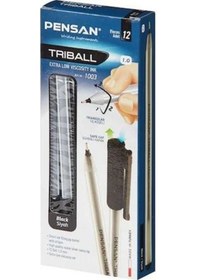 Resim Pensan Trıball Tükenmez Kalem 1 MM Siyah 12'li Paket 