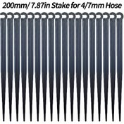 Resim 50-1000 adet, Bahçe 1/4 "Kazık Sabit Saplar Tutucu Desteği 11cm 20cm Damla Sulama İçin 4 / 7mm Hortum Borusu Yerleştirme Zemini 