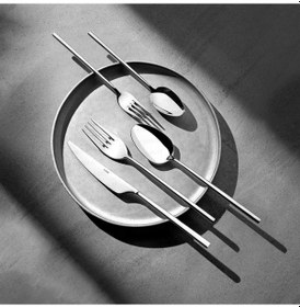 Resim Nehir Gloria Sade 12 Kişilik 72 Parça Çatal Kaşık Bıçak Takımı Çelik 