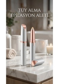 Resim Diğer İnce Uçlu Yüz Ve Kaş Tüy Alma Epilasyon Cihazı Ergonomik Tasarım 