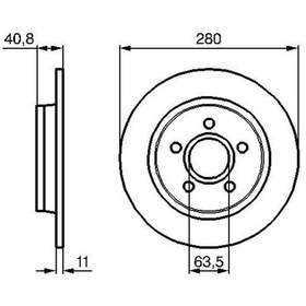 Resim Volvo S40 1.6 2004-2012 Bosch Arka Disk 2 Adet 