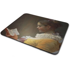 Resim WuW Jean Honore Fragonard Kitap Okuyan Kız Dikdörtgen Kaymaz Taban Mouse Pad 