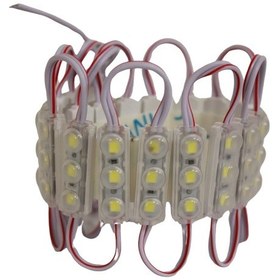 Resim 12 Volt 0,48 Watt 3'lü Mercekli Mini Modül Led Beyaz 6500k Dış Mekan Ip67 10 Adet 