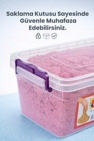 Resim HEROES 5 Kg Pembe Kinetik Kum (Dev Boy) - Akışkan ve Dağılmayan Canlı Renk Eğitici Oyun Kumu 