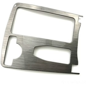 Resim Suofeng Mercedes-benz W204 C180 C200 Sol Şoförlü Orta Konsol Kapağı Dekoratif Çerçeve - Gümüş Fırça Desenli 
